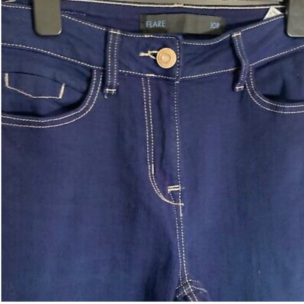 NEXT COUTURE COLLECTION Navy Women's Flare Leg Jeans Size 10 - Picture 2 of 11